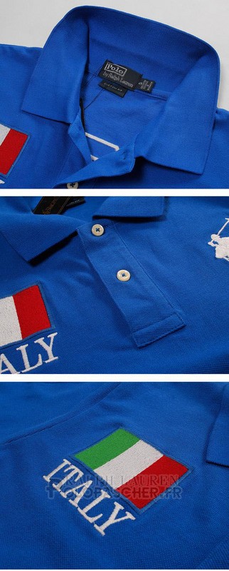 Ralph Lauren Homme Flag Polo Italia Bleu